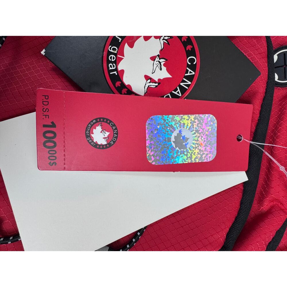 Canada Weather Gear Red Black Hydration Backpack 2L Hiking Gorpcore NWT - Picture 8 of 12